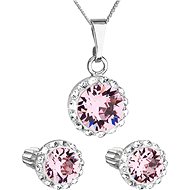 EVOLUTION GROUP 39353.3 lt. Rose with Swarovski® Crystals (Silver 925/1000; 3g) - Jewellery Gift Set