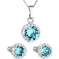 EVOLUTION GROUP 39353.3 lt. Turquoise with Swarovski® Crystals (Silver 925/1000; 3g) - Jewellery Gift Set