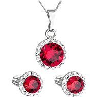 EVOLUTION GROUP 39352.3 Ruby with Swarovski® Crystals (Silver 925/1000; 3g) - Jewellery Gift Set