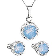 EVOLUTION GROUP 39352.7 Blue Opal with Swarovski® Crystals (Silver 925/1000; 3g) - Jewellery Gift Set