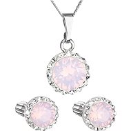EVOLUTION GROUP 39352.7 Pink Opal with Swarovski® Crystals (Silver 925/1000; 3g) - Jewellery Gift Set