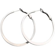 STYLE4 Premium round earrings, silver steel - Earrings