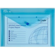 SNOPAKE Polyfile with Polyfile print, A5, blue - pack of 5 - Document Folder