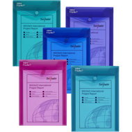 SNOPAKE Polyfile with print P, A5, electra - pack of 5 - Document Folder