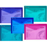 SNOPAKE Polyfile Twin Pocket with print A4, electra - pack of 5 - Document Folder