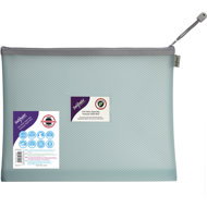 SNOPAKE EVA Pastel Mesh with HC zipper, 36 x 27.5 cm, pastel blue - Document Folder
