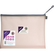 SNOPAKE EVA Pastel Mesh with HC zipper, 36 x 27.5 cm, pastel pink - Document Folder