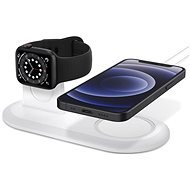 Spigen MagSafe Charger & Apple Watch stand 2in1 MagFit Duo White - Telefontartó