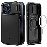 Spigen Optik Armor iPhone 15 Pro fekete MagSafe tok - Telefon tok