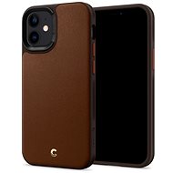 Spigen Leather Brick Brown iPhone 12 Mini - Phone Cover