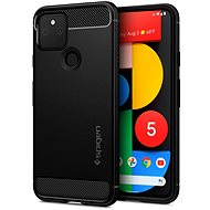 Spigen Rugged Armor, Black, Google Pixel 5 - Phone Cover
