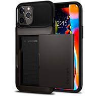 Spigen Slim Armor Wallet, Gunmetal, iPhone 12/iPhone 12 Pro - Phone Cover