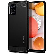 Spigen Rugged Armour, Black, Samsung Galaxy A42 5G - Phone Cover
