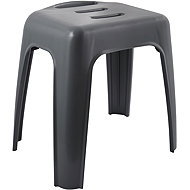SPIRELLA Shower seat HOCKER, dark grey, plastic, 47 cm, up to 130 kg - Cushion Seat