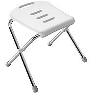 SPIRELLA Shower seat SITZ, foldable, white, chrome-plated steel, 47 cm, up to 130 kg - Cushion Seat