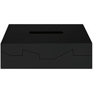 Spirella Silhouette Plastic Tissue Box, Black - Tissue Box