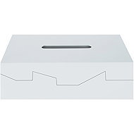 Spirella Silhouette Plastic Tissue Box, White - Tissue Box