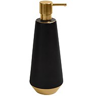 Spirella Ceramic soap dispenser Joshua, black and gold - Soap Dispenser