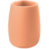 Spirella polyresin cup for toothbrushes SVEN, matt peach - Toothbrush Holder Cup