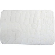 MSV Bathroom mat Pebbles 40 × 60 cm white - Bath Mat