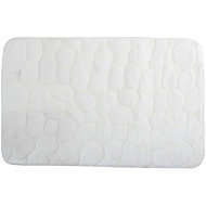 MSV Bathroom mat Pebbles 50 × 80 cm white - Bath Mat