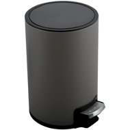 Pedal bin Riku, grey, steel, 5 l - Rubbish Bin