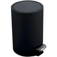 Pedal bin Riku, black, steel, 5 L - Rubbish Bin