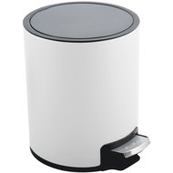 Pedal bin Riku, matt white, steel, 3 l - Rubbish Bin