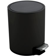 Pedal bin Riku, matt black, steel, 3 L - Rubbish Bin