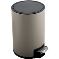 Pedal bin Riku, grey-brown, steel, 5 l - Rubbish Bin