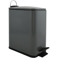 Spirella pedal bin Erik, matt grey, steel, 5 l - Rubbish Bin