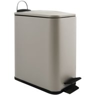 Spirella pedal bin Erik, matt grey-brown, steel, 5 l - Rubbish Bin