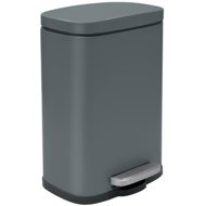 Spirella pedal bin Akira, matt grey, steel, soft-close, 12 l - Rubbish Bin