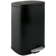 Spirella pedal bin Akira, matt black, steel, soft-close, 12 l - Rubbish Bin