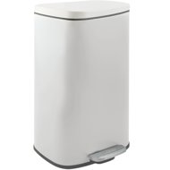 Spirella pedal bin Akira, matt white, steel, soft-close, 30 l - Rubbish Bin