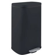 Spirella pedal bin Akira, matt black, steel, soft-close, 30 l - Rubbish Bin