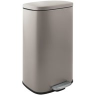 Spirella pedal bin Akira, matt grey-brown, steel, soft-close, 50 l - Rubbish Bin