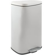 Spirella pedal bin Akira, matt white, steel, soft-close, 50 l - Rubbish Bin