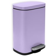 Spirella pedal bin Akira, matt purple, steel, 5 l - Rubbish Bin