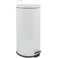 MSV pedal bin Unis, white, steel, 30 l - Rubbish Bin