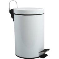 MSV pedal bin Unis, white, steel, 3 l - Rubbish Bin