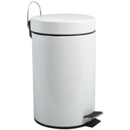 MSV pedal bin Unis, white, steel, 12 l - Rubbish Bin