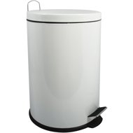 MSV pedal bin Unis, white, steel, 20 l - Rubbish Bin