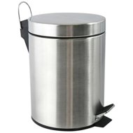 MSV pedal bin brushed stainless steel, 5 l - Rubbish Bin
