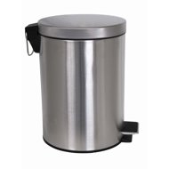 MSV pedal bin brushed stainless steel, 12 l - Rubbish Bin