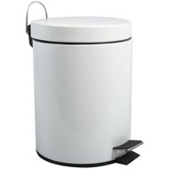 MSV pedal bin Unis, white, steel, 5 l - Rubbish Bin