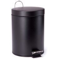 MSV pedal bin Unis, black steel, 5 l - Rubbish Bin