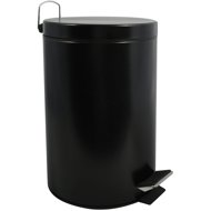MSV pedal bin Unis, black steel 20 L - Rubbish Bin