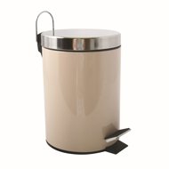 MSV pedal bin Unis, beige, stainless steel, 3 l - Rubbish Bin