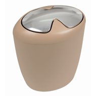 Spirella tipping bin Etna, beige, plastic, silver lid, 7 l - Rubbish Bin